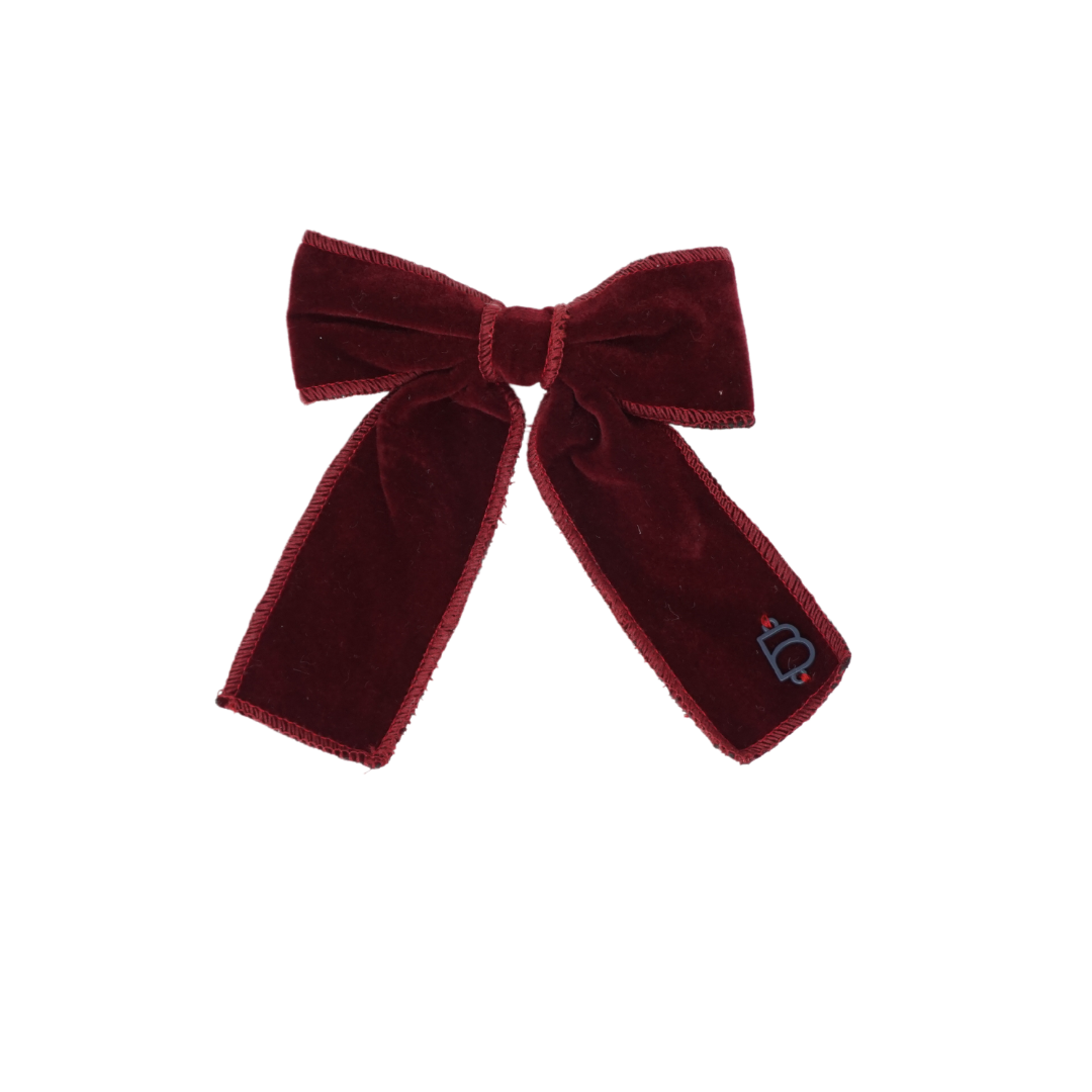 Rich Velvet Small Bow Clip