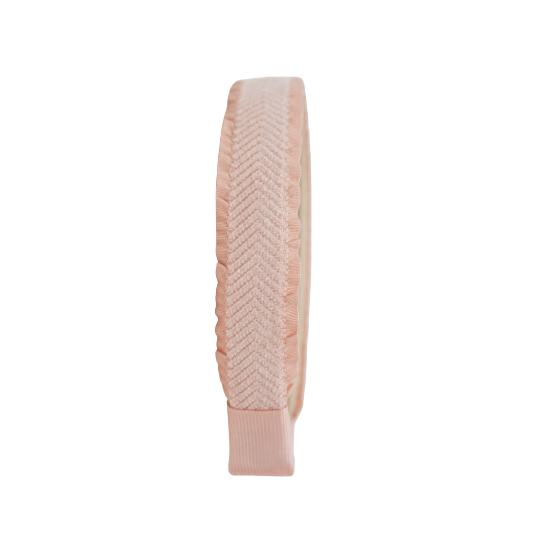 Ruffle Herringbone Flat Headband