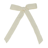 Ruffle Herringbone Large Bow Clip