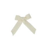 Ruffle Herringbone Small Bow Clip