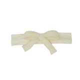 Scallop Mohair Baby Modal Band - Cream
