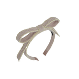 Scallop Mohair Luxe Bow Headband - Pink