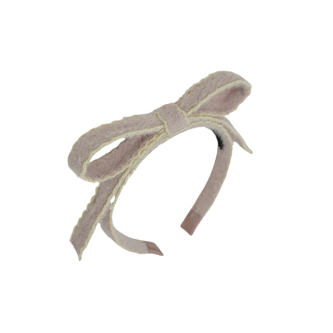 Scallop Mohair Luxe Bow Headband