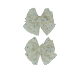 Sheer 3d Mini Bow Clip Set