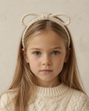 Textured Woolen Braid Bow Headband
