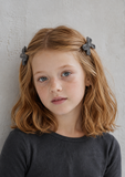 Textured Woolen Braid Mini Bow Clip Set