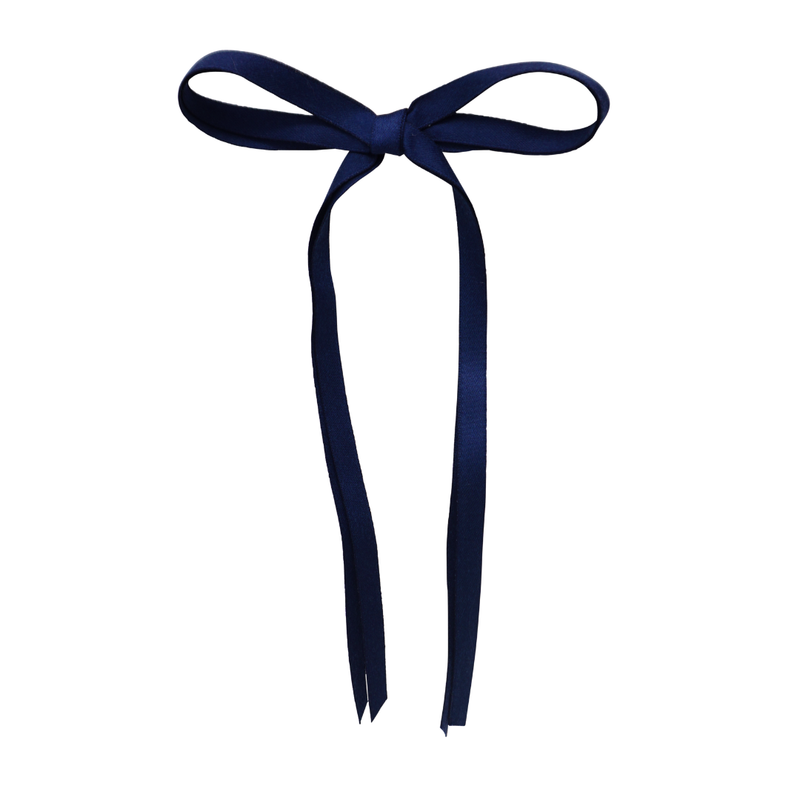 Thin Dainty Satin Large Long Tail Clip