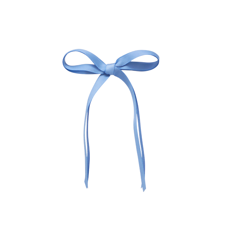 Thin Dainty Satin Medium Bow Clip