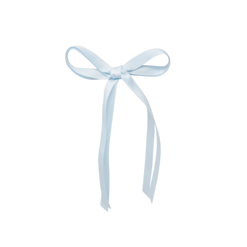 Thin Dainty Satin Medium Bow Clip