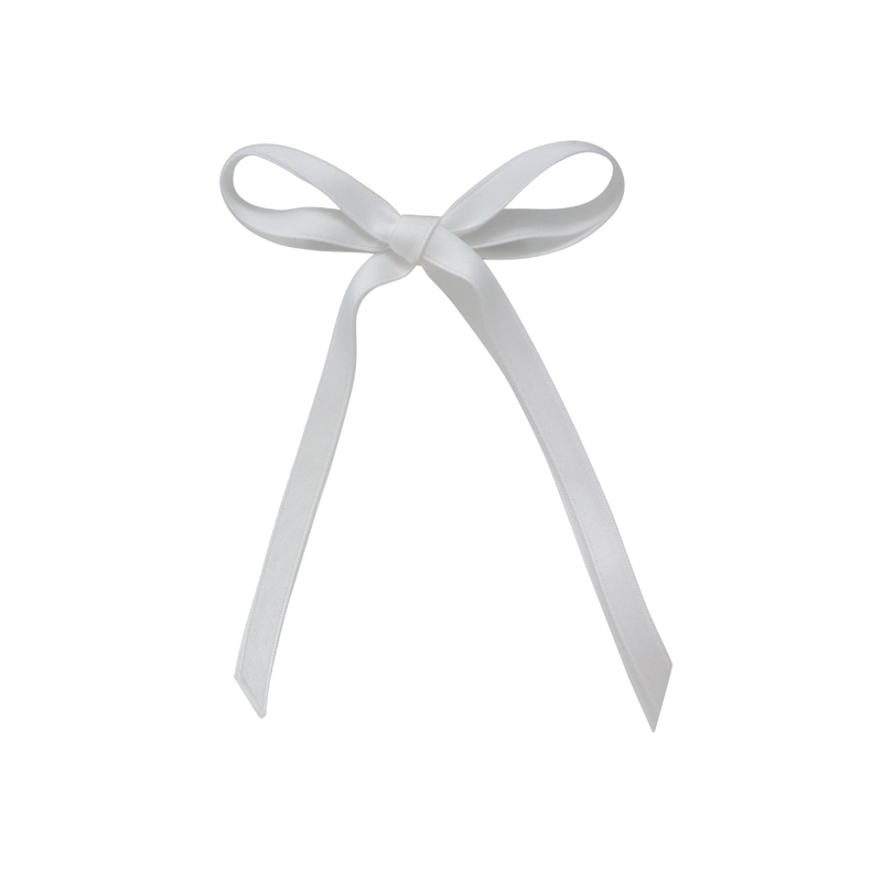 Thin Dainty Satin Medium Bow Clip