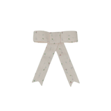 Floral Linen Medium Bow Clip