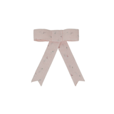 Floral Linen Medium Bow Clip