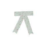 Floral Linen Medium Bow Clip