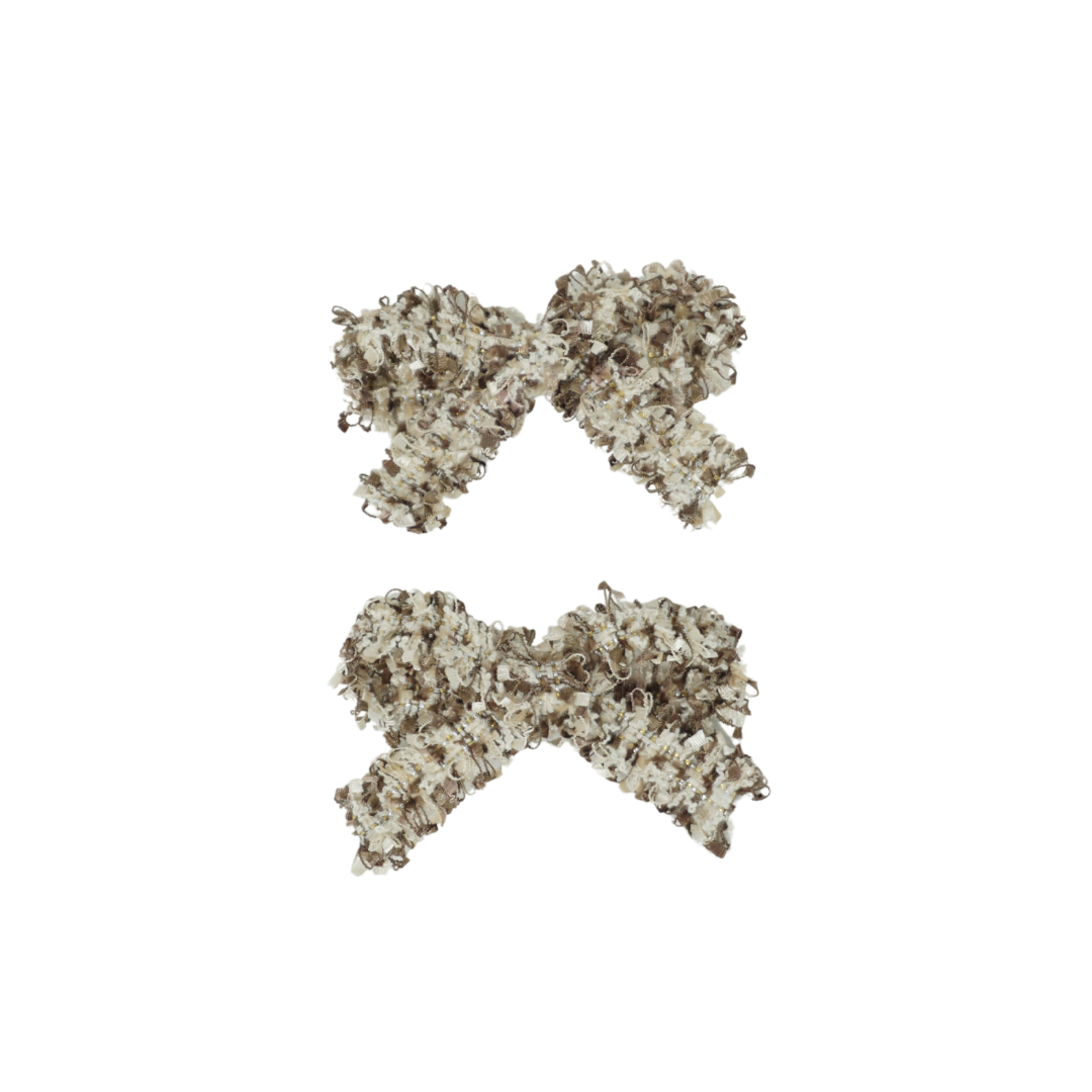 Tweed Collection Mini Bow Clip Set