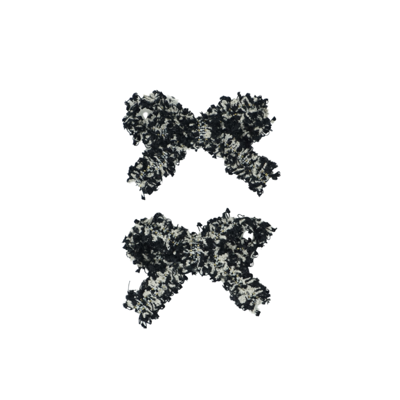 Tweed Collection Mini Bow Clip Set