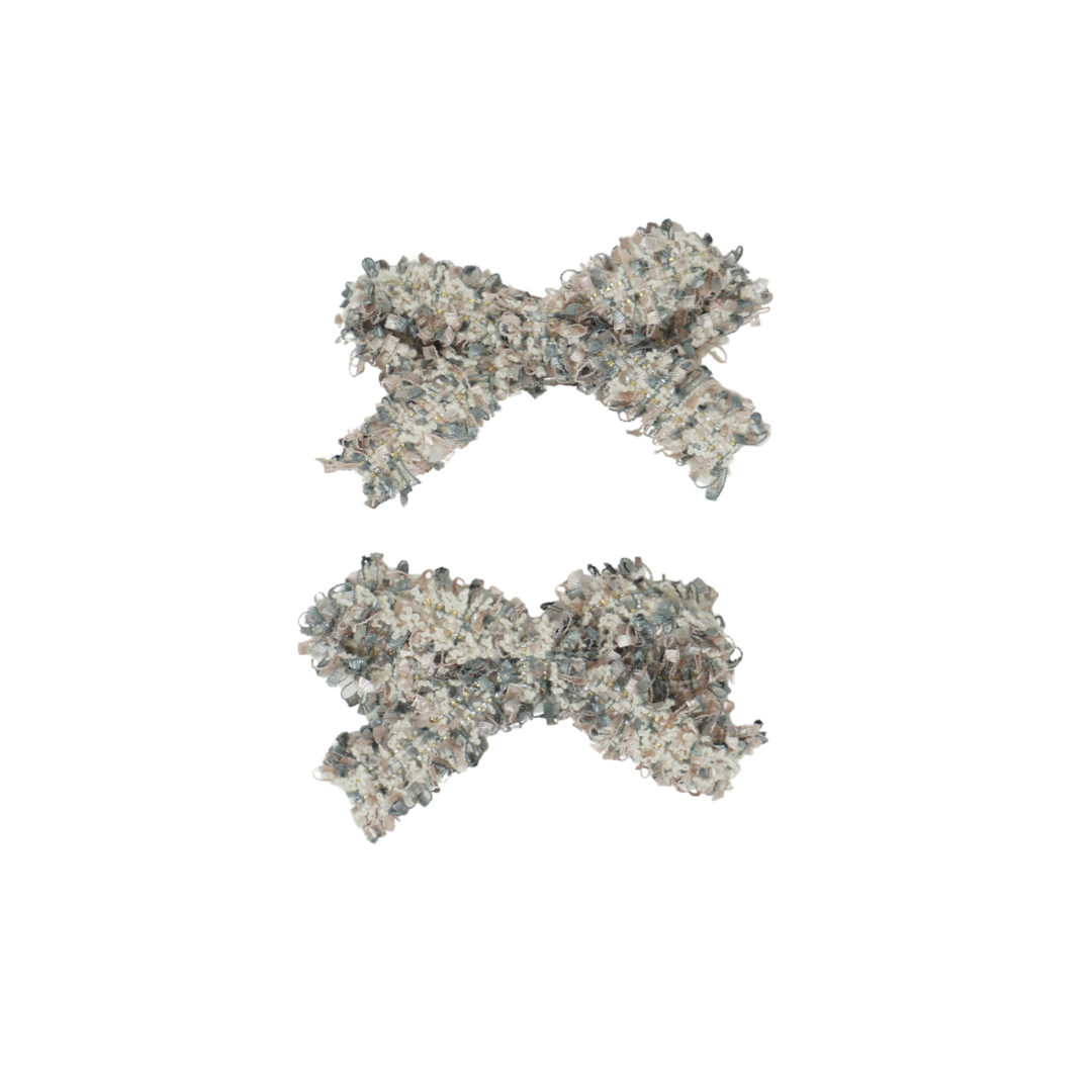 Tweed Collection Mini Bow Clip Set