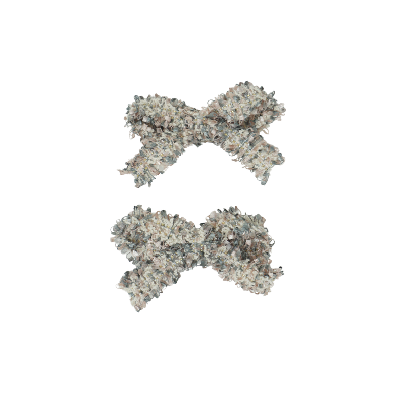 Tweed Collection Mini Bow Clip Set