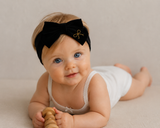 Velvet Gold Embroidered Baby Modal Band