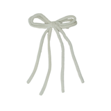 Velvet Rope Large Bow Clip - Winter White