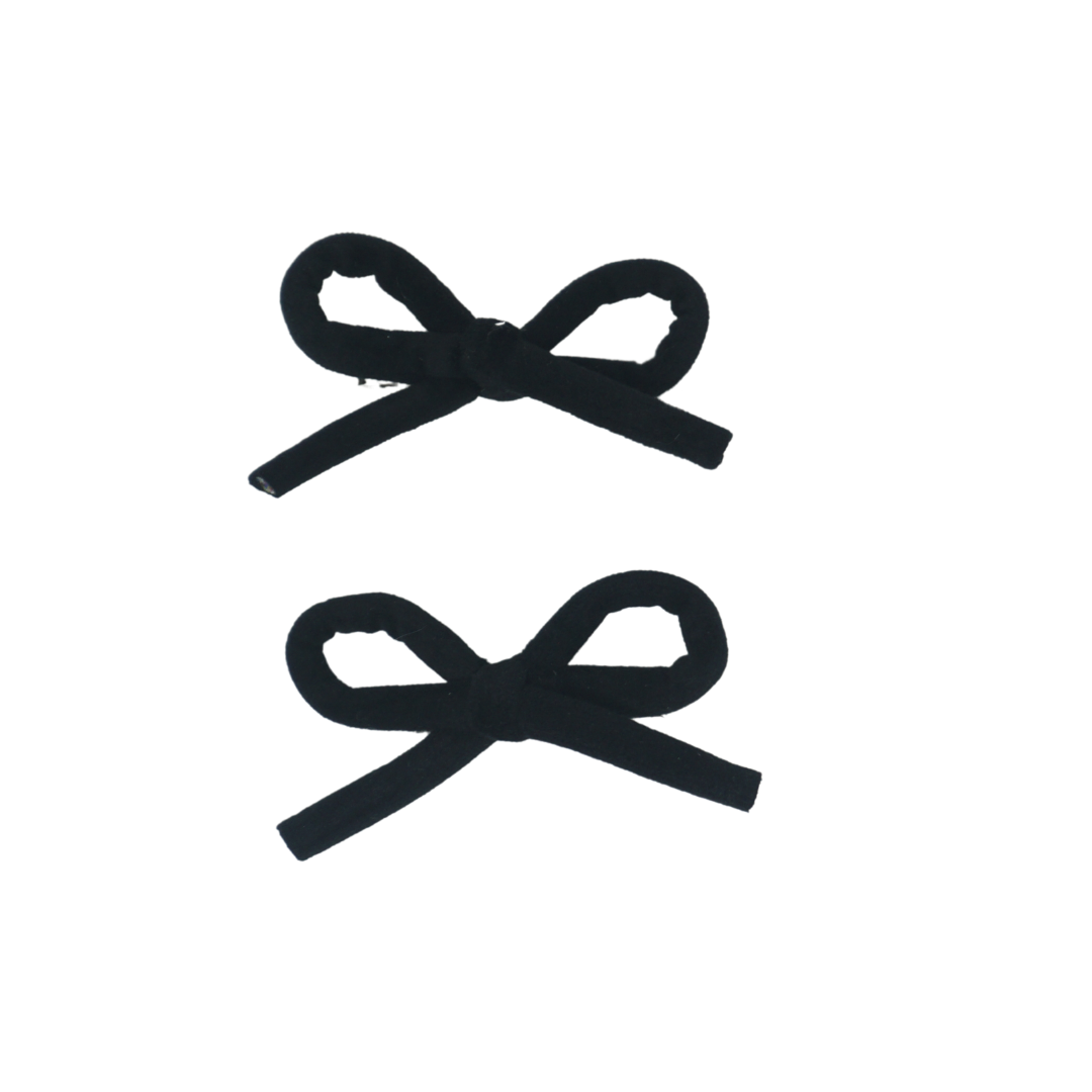 Velvet Rope Mini Bow Clip Set