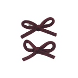 Velvet Rope Mini Bow Clip Set