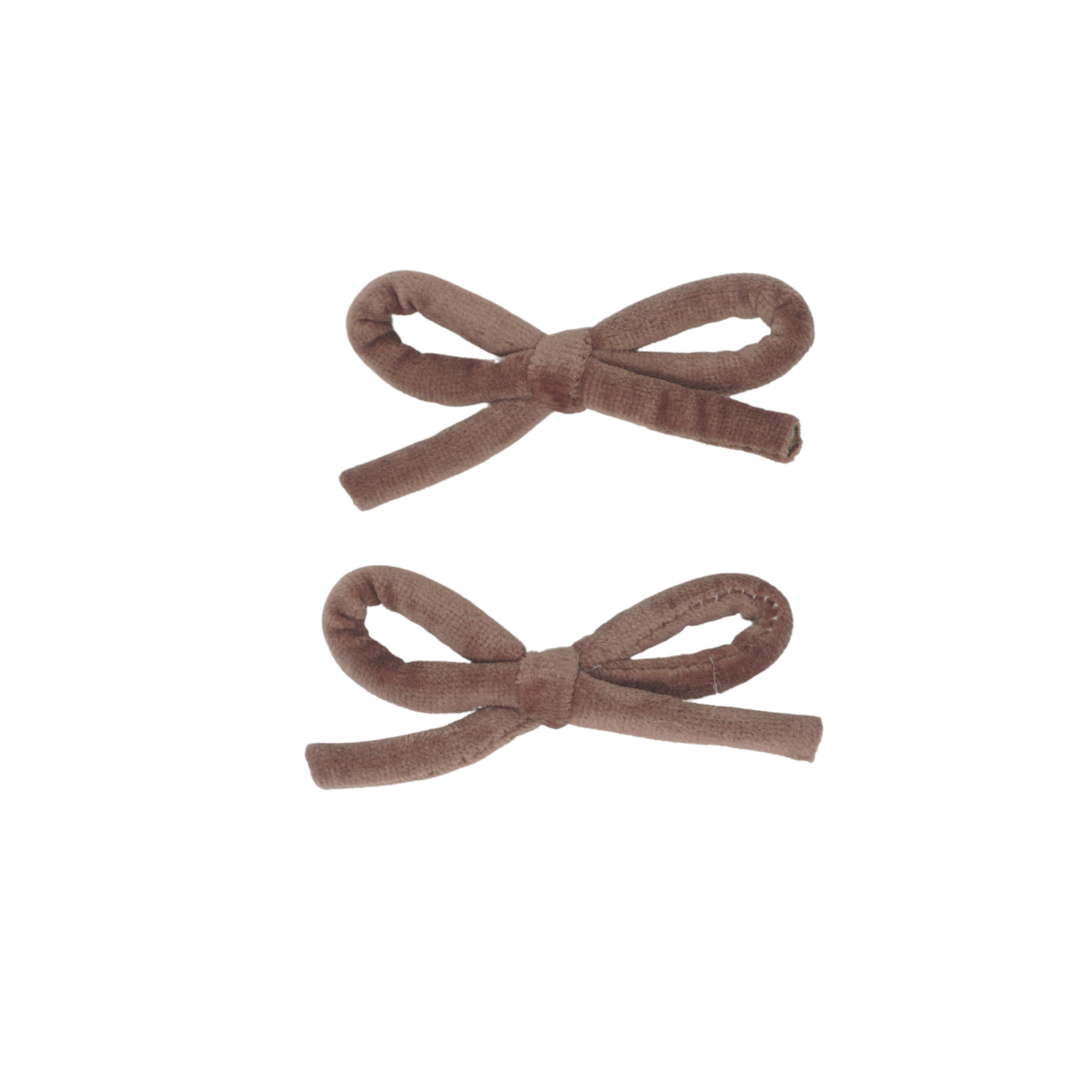 Velvet Rope Mini Bow Clip Set