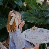 Vintage Ditsy Floral Medium Bow Clip - detail
