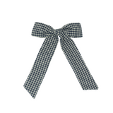 Wooly Gingham Medium Bow Clip