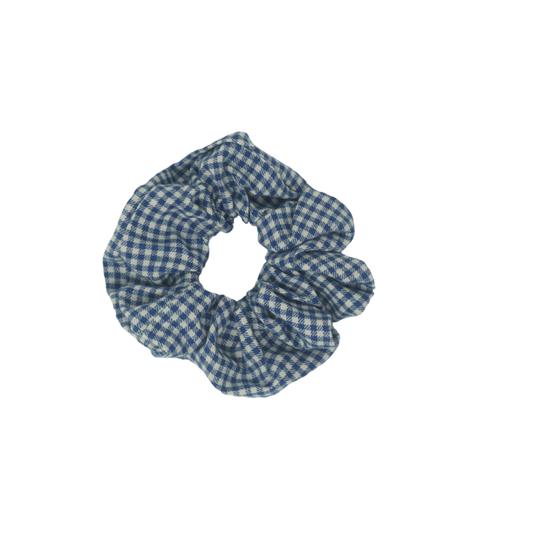 Wooly Gingham Scrunchie
