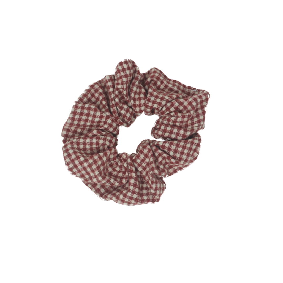 Wooly Gingham Scrunchie