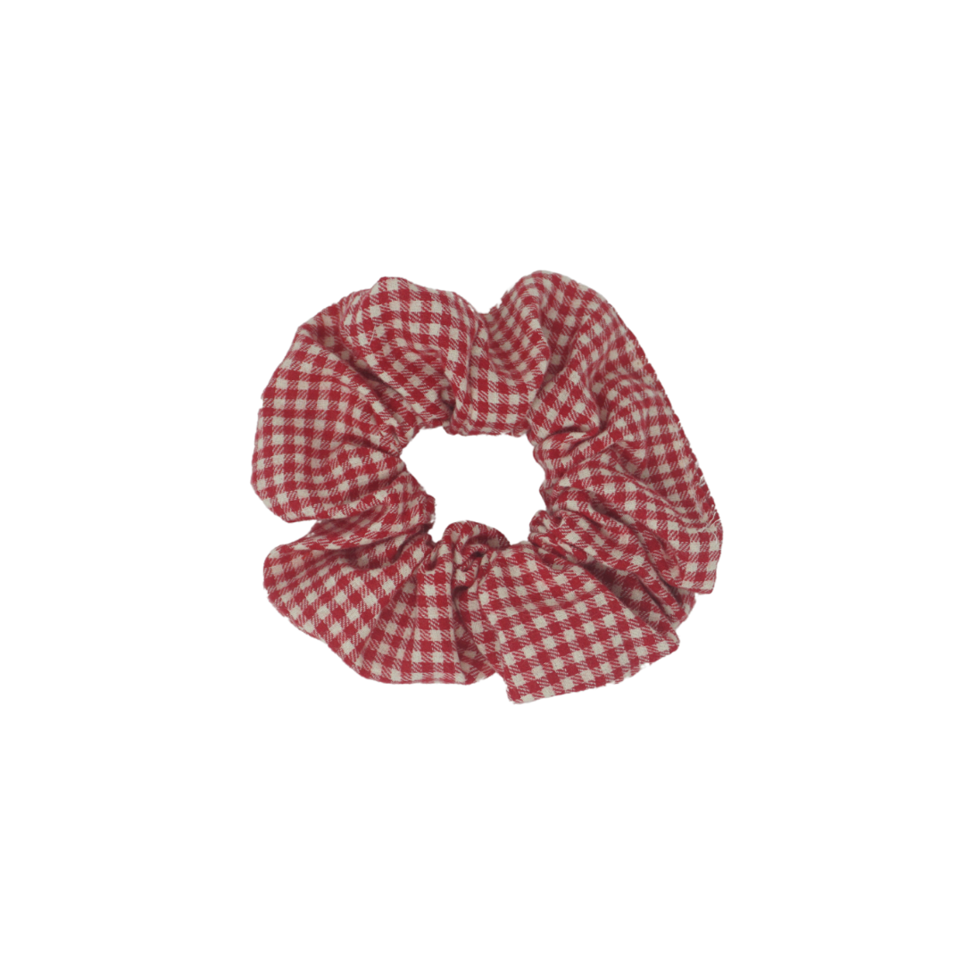 Wooly Gingham Scrunchie