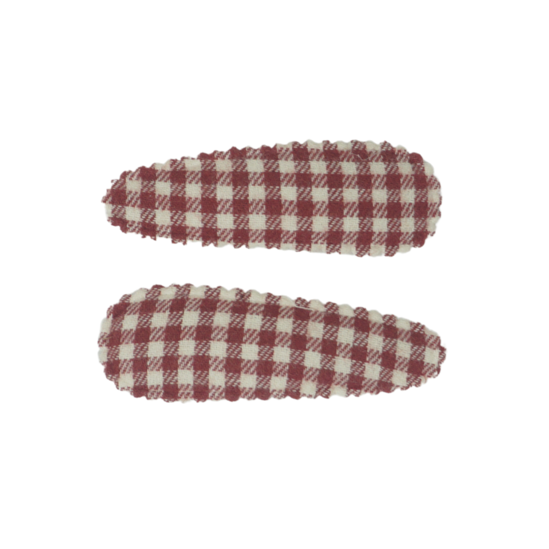 Wooly Gingham Snap Clip Set