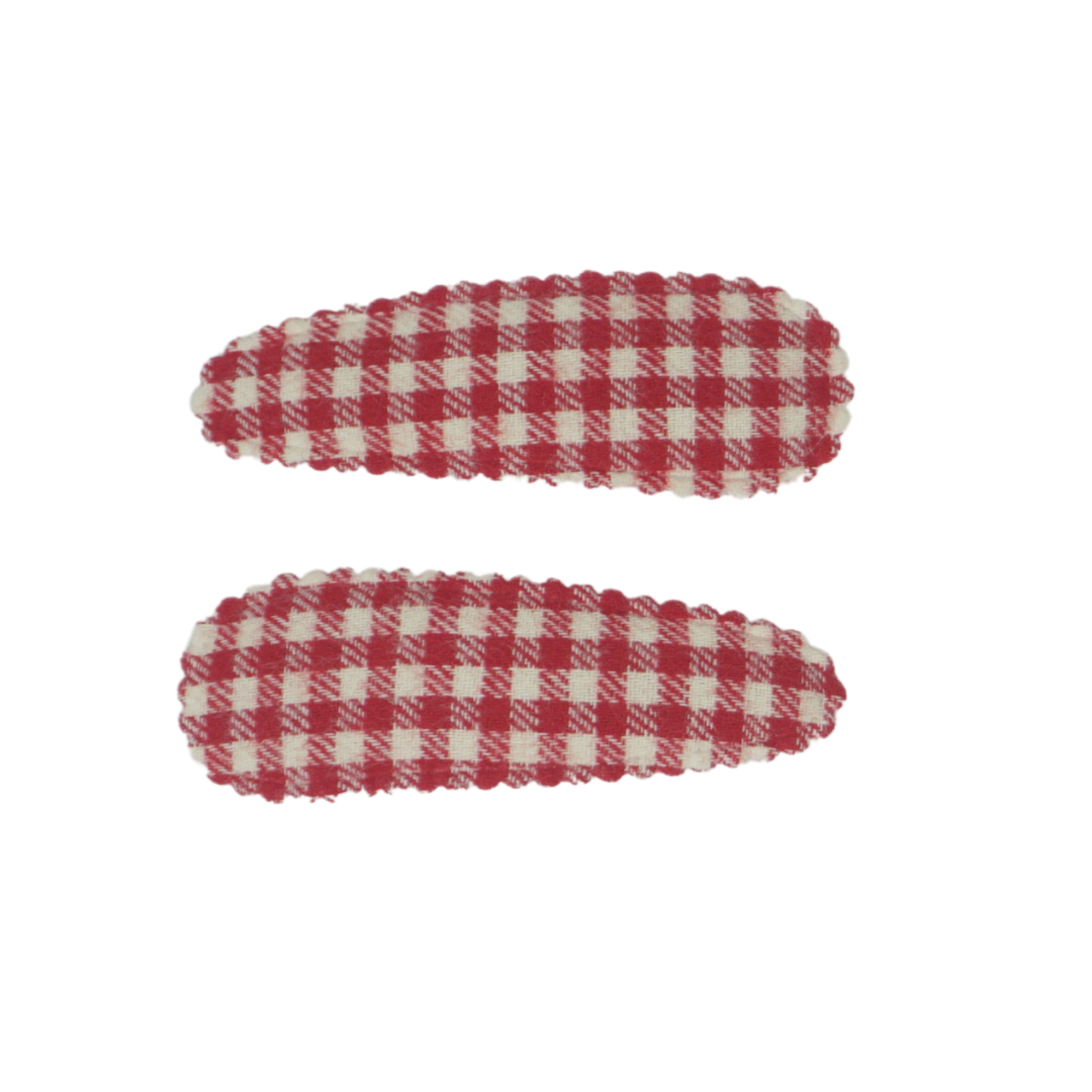 Wooly Gingham Snap Clip Set