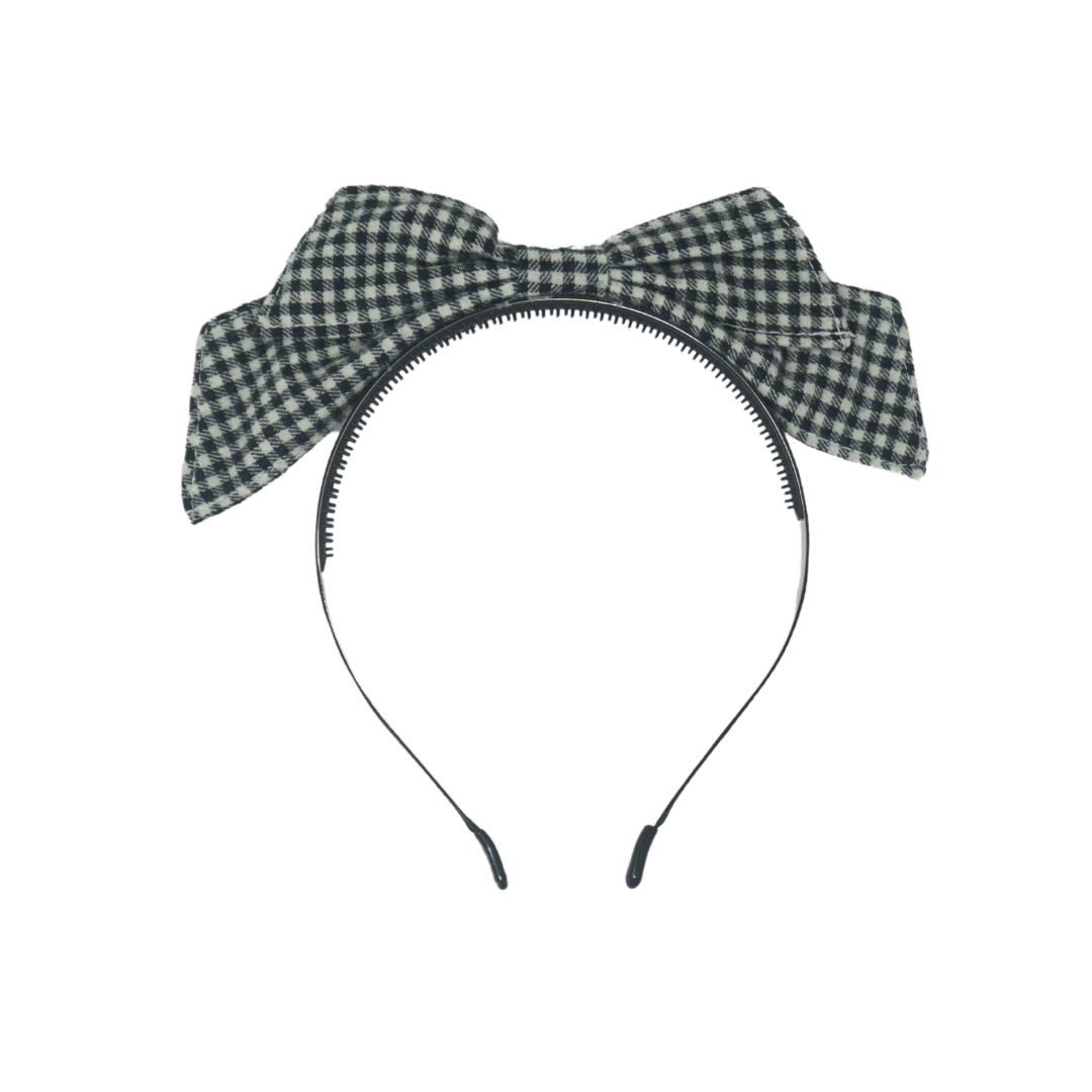 Wooly Gingham Sweet Bow Headband