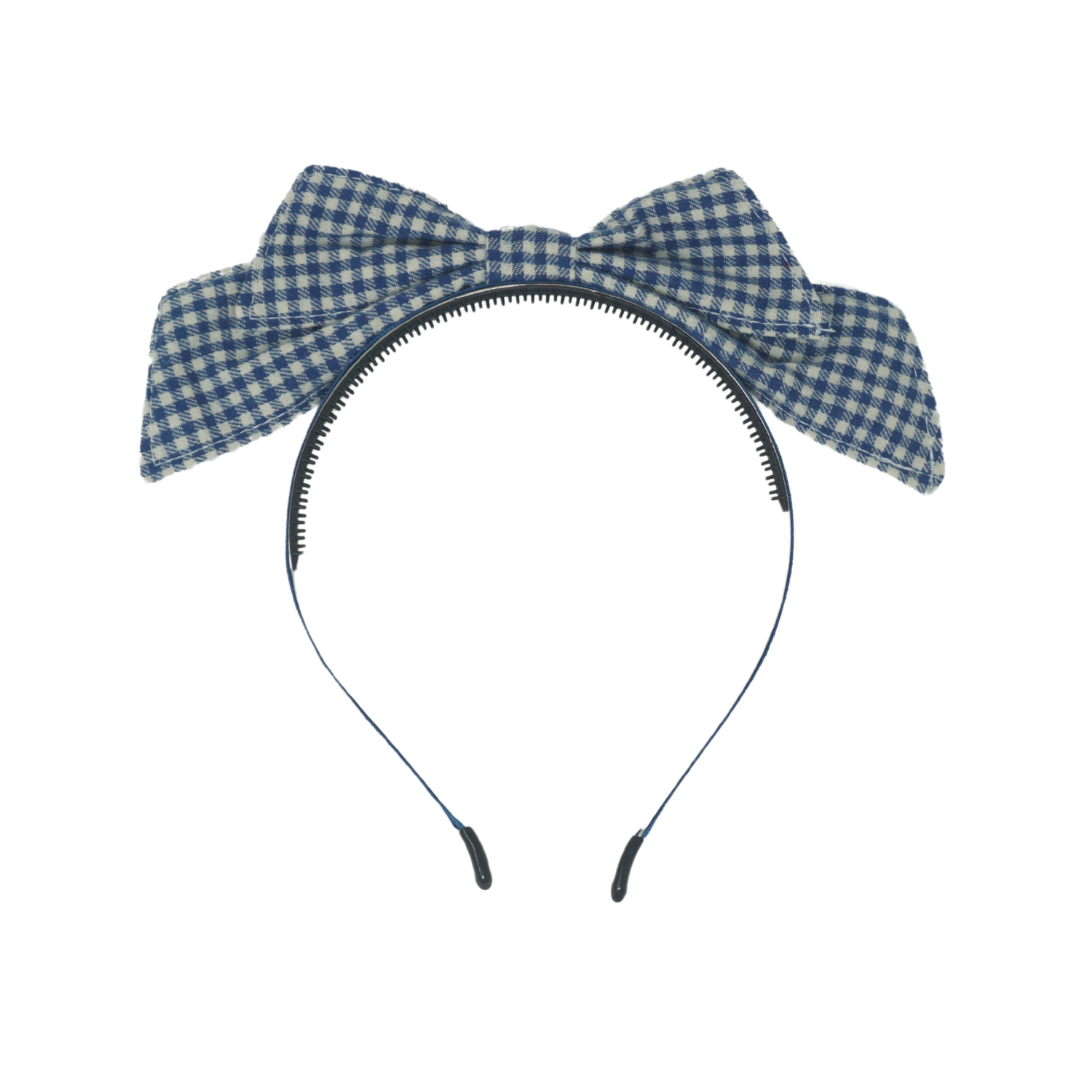 Wooly Gingham Sweet Bow Headband