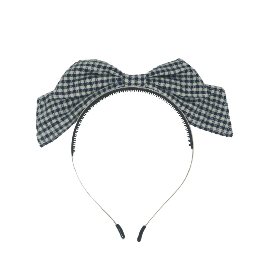 Wooly Gingham Sweet Bow Headband