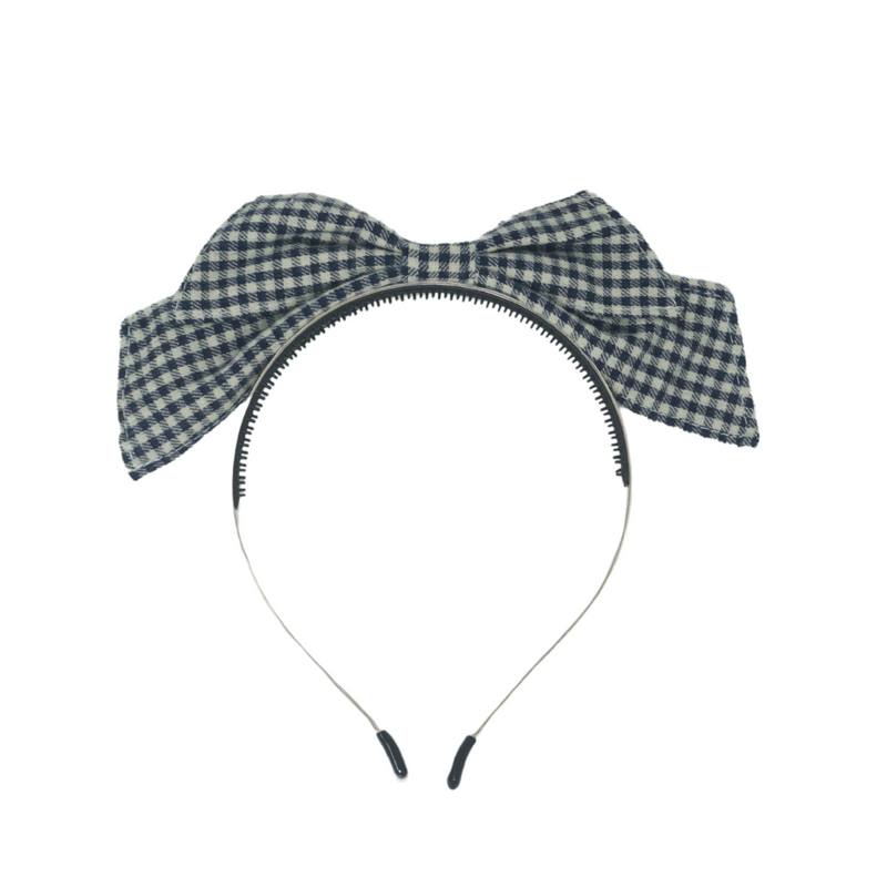 Wooly Gingham Sweet Bow Headband