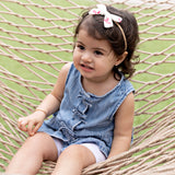 Cotton Bow Print Baby Nylon Band