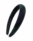 Plaids Lightly Padded Headband - RL Navy/ Green