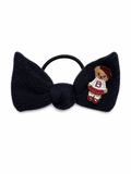 Bandeau Teddy Knits Pony Tie - Navy