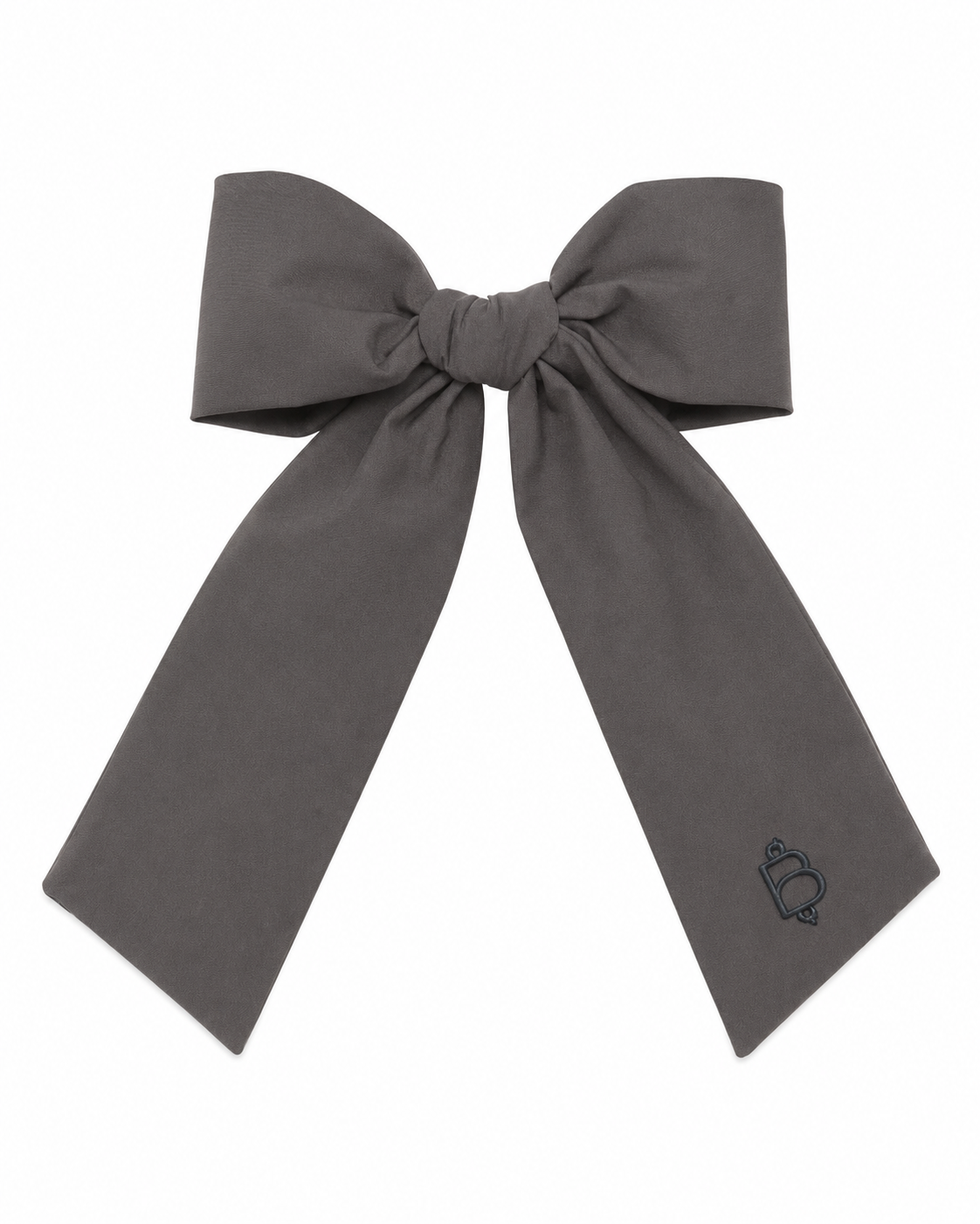 Taffeta Winter Edition Classic Medium Bow Clip - Gray