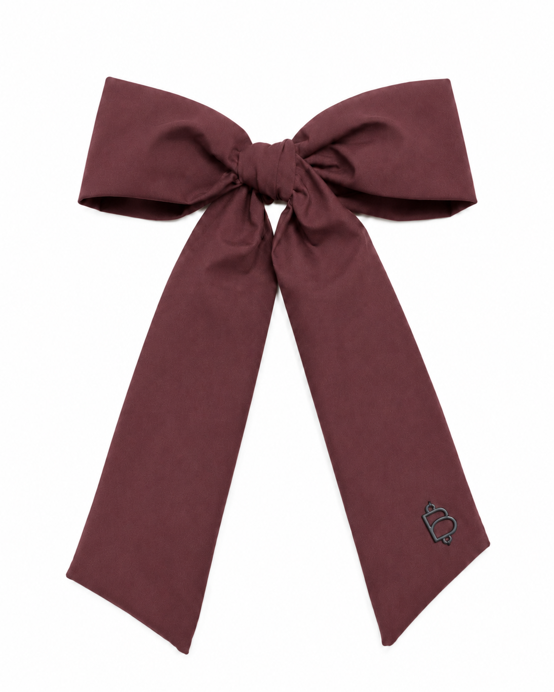 Taffeta Winter Edition Classic Large Bow Clip - Plum