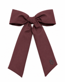 Taffeta Winter Edition Classic Large Bow Clip - Plum
