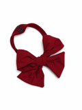 Taffeta Winter Edition Dressy Bow Nylon Band - Burgundy - Smaller Bow
