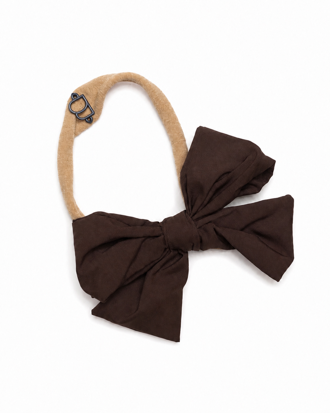 Taffeta Winter Edition Dressy Bow Nylon Band - Brown - Smaller Bow