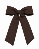 Taffeta Winter Edition Classic Large Bow Clip - Brown