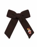 Bandeau Teddy Knits Medium Bow Clip - Brown