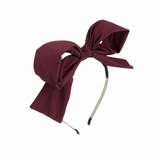 Taffeta Winter Edition Dressy Bow Headband - Plum