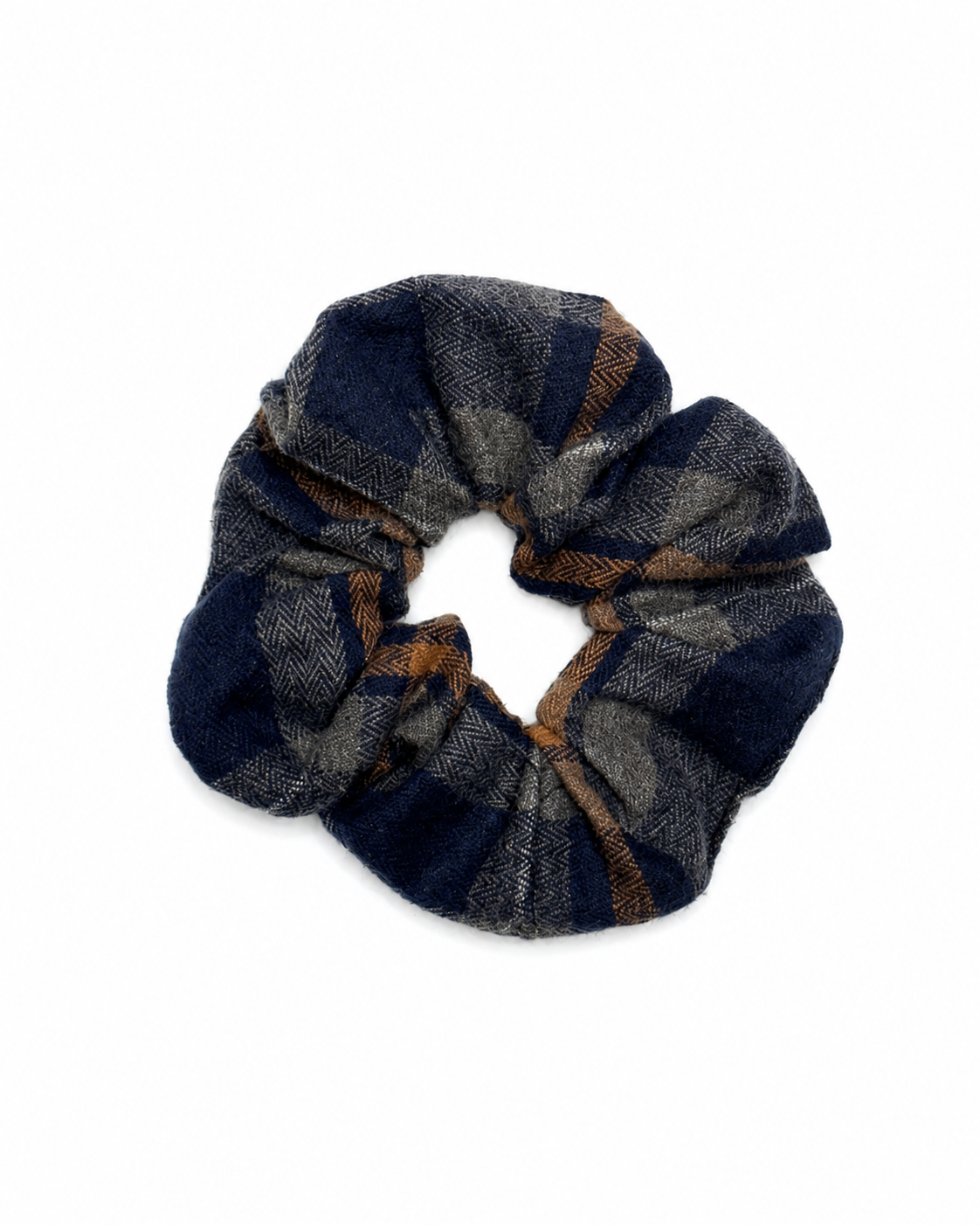 Plaids Scrunchie - Blue/ Gray