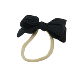 Taffeta Winter Edition Dressy Bow Nylon Band - Black - Larger Bow
